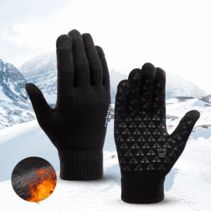 Custom logo Bicycle Riding Touch Screen Mens Cheap Winter Acrylic Knitted Gloves